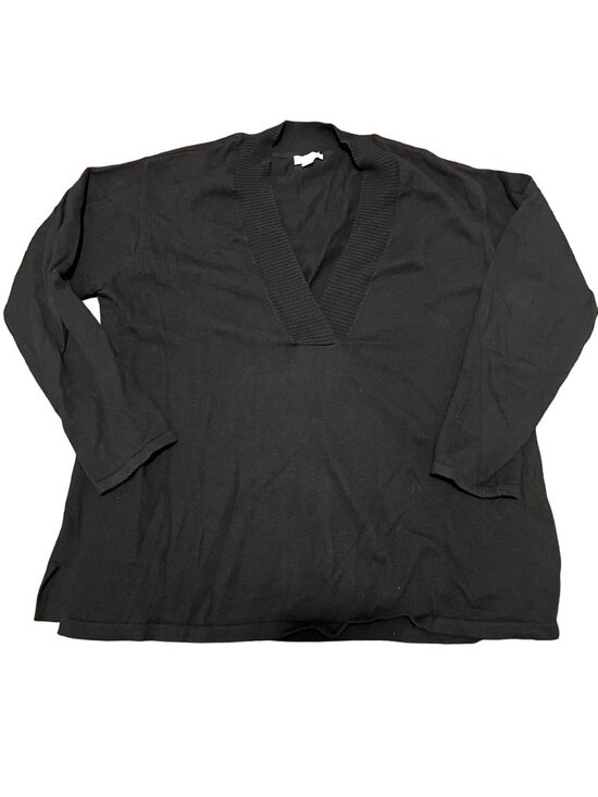 J. Jill Sweaters - Pure J. Jill V-Neck Long Sleeve Cotton Cashmere Blend Sweater M Petite Neutral